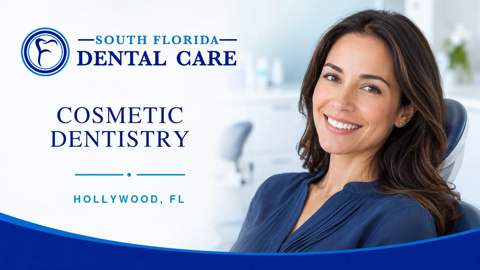 Smiling cosmetic dentistry patient at South Florida Dental Care in Hollywood, FL